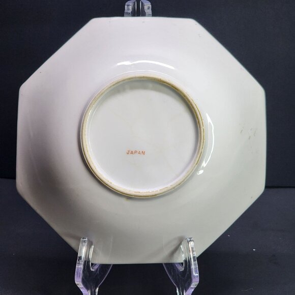 Vintage Trimont Ware Japan Porcelain Bowl Handpainted Fruit 7'' Gold Trim - Picture 5 of 9